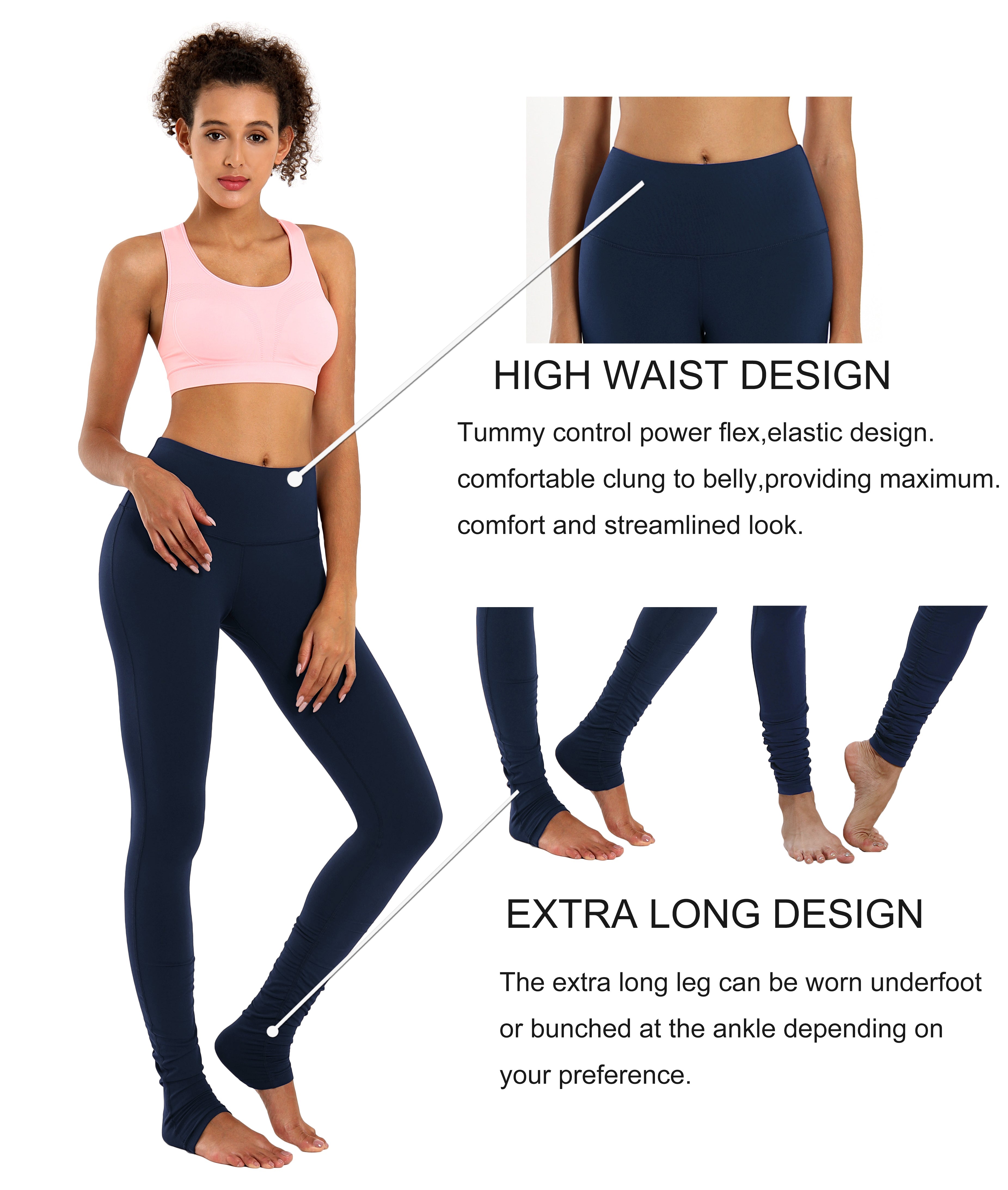 Over the Heel Golf Pants darknavy Over the Heel Design 87%Nylon/13%Spandex Fabric doesn't attract lint easily 4-way stretch No see-through Moisture-wicking Tummy control