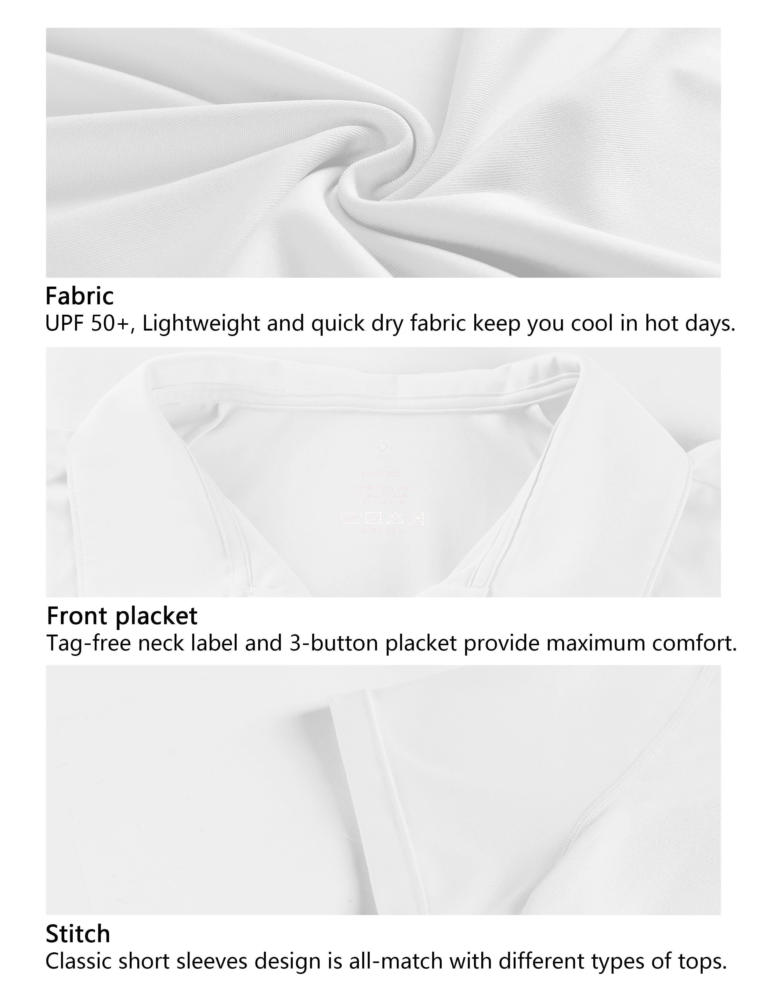 Short Sleeve Slim Fit Polo Shirt white ins_Plus Size