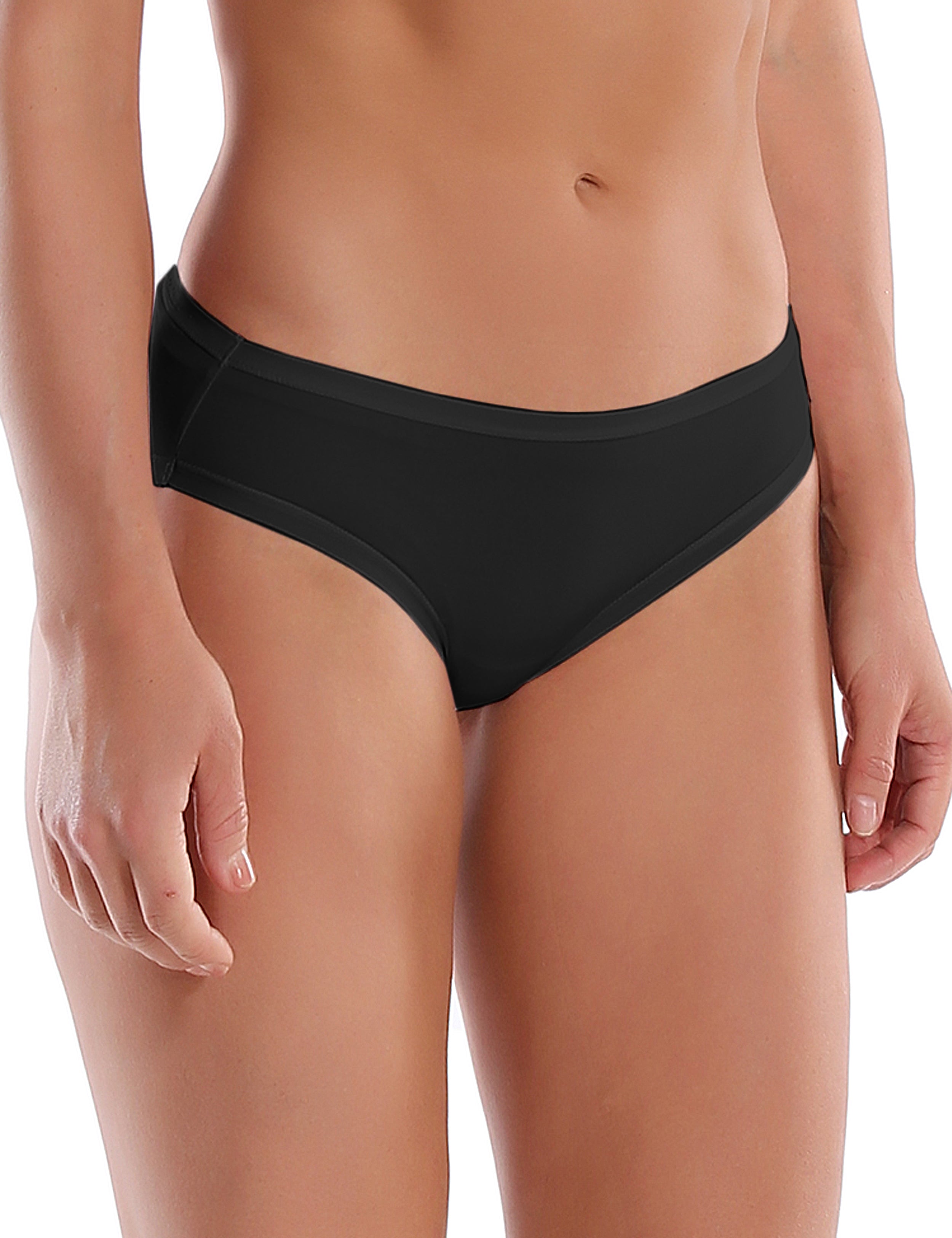 Super Soft Modal Sports Bikini Underwear Black_Pilates