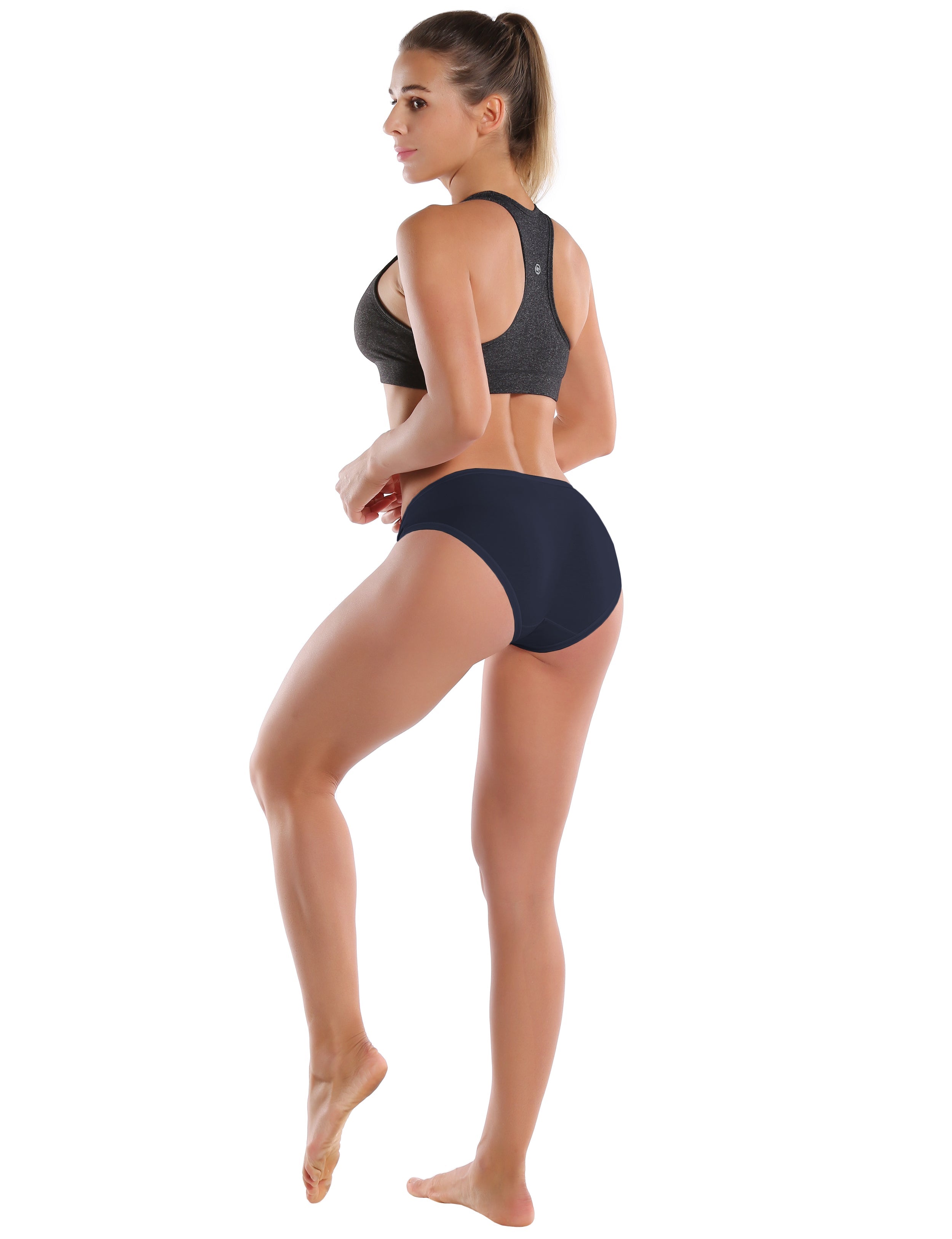 Super Soft Modal Sports Bikini Underwear darknavy_Pilates