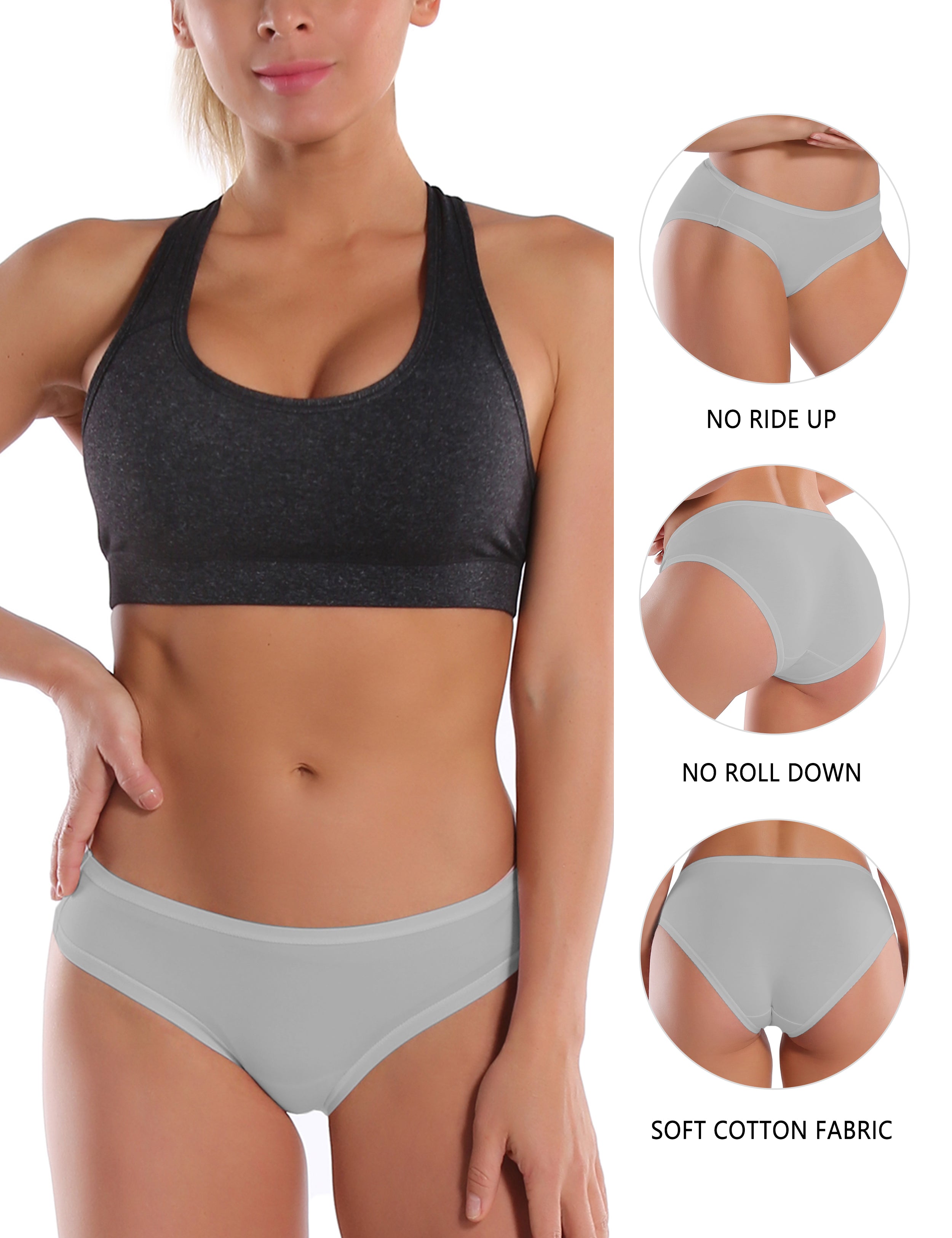 Super Soft Modal Sports Bikini Underwear lightgray_Gym