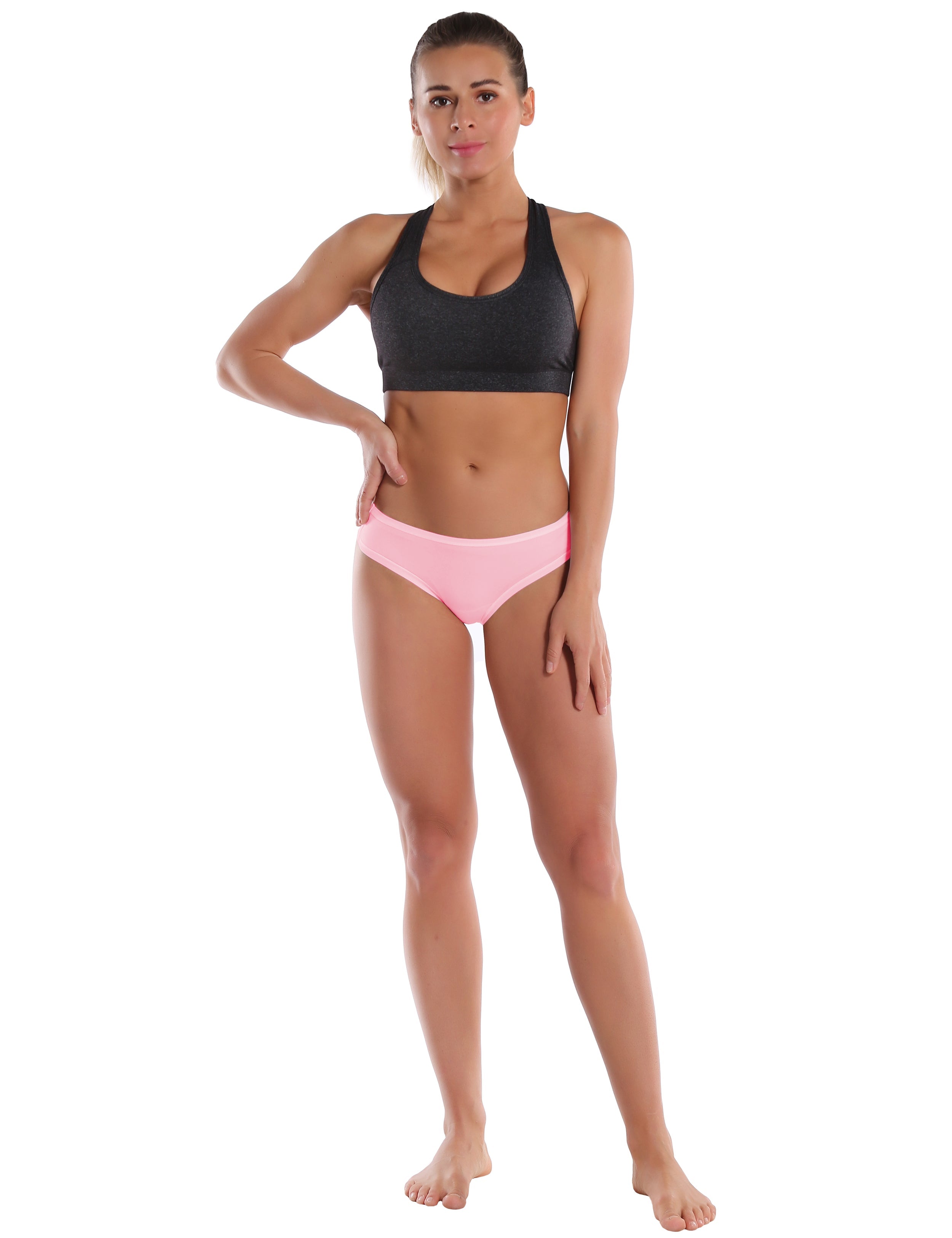 Super Soft Modal Sports Bikini Underwear lightpink_Biking