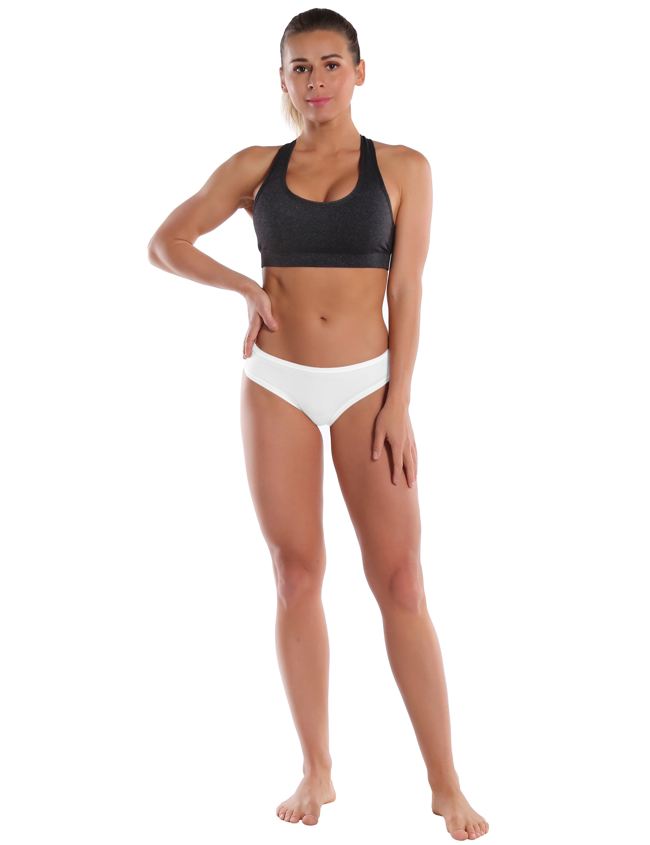 Super Soft Modal Sports Bikini Underwear white_Gym