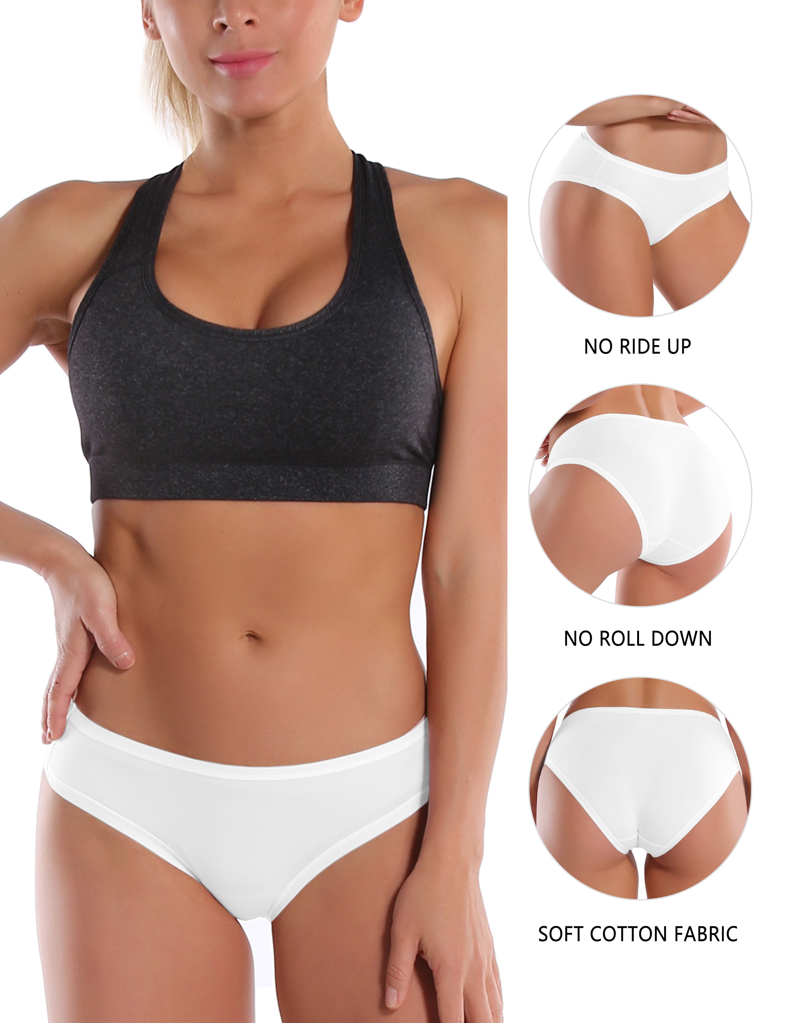 Super Soft Modal Sports Bikini Underwear white_Gym