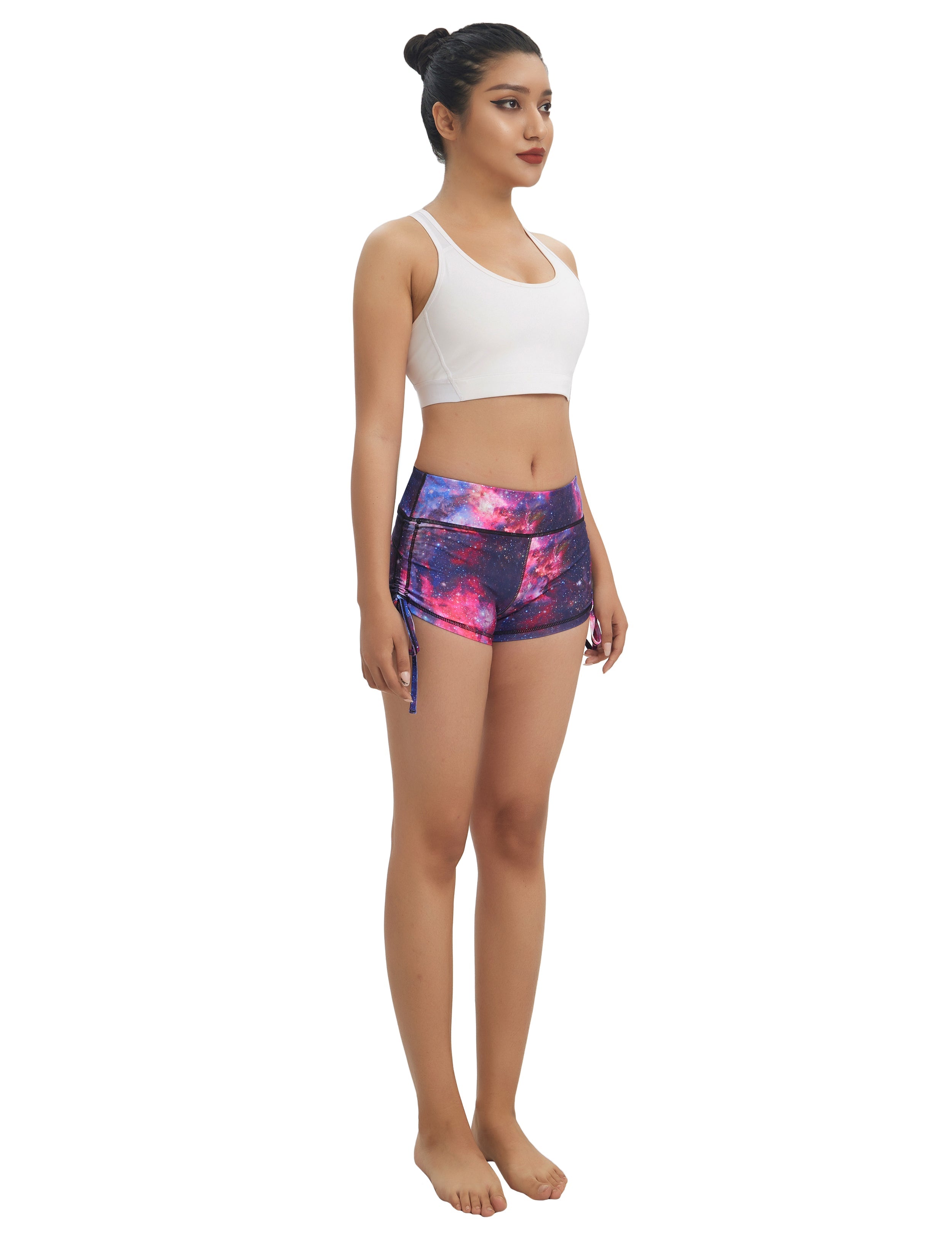 Printed Side Drawstring Hot Shorts galaxy_Tall Size