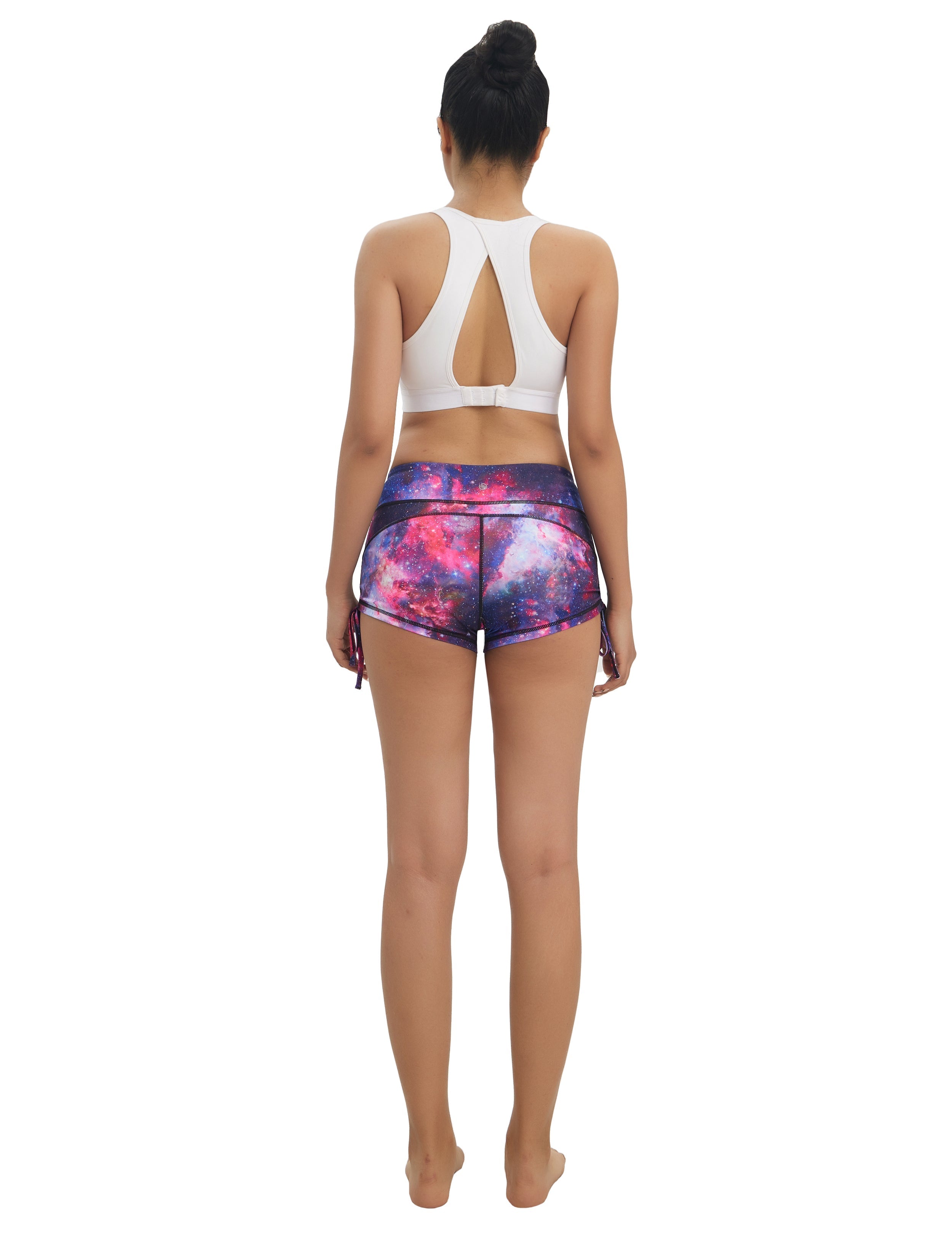 Printed Side Drawstring Hot Shorts galaxy_Tall Size