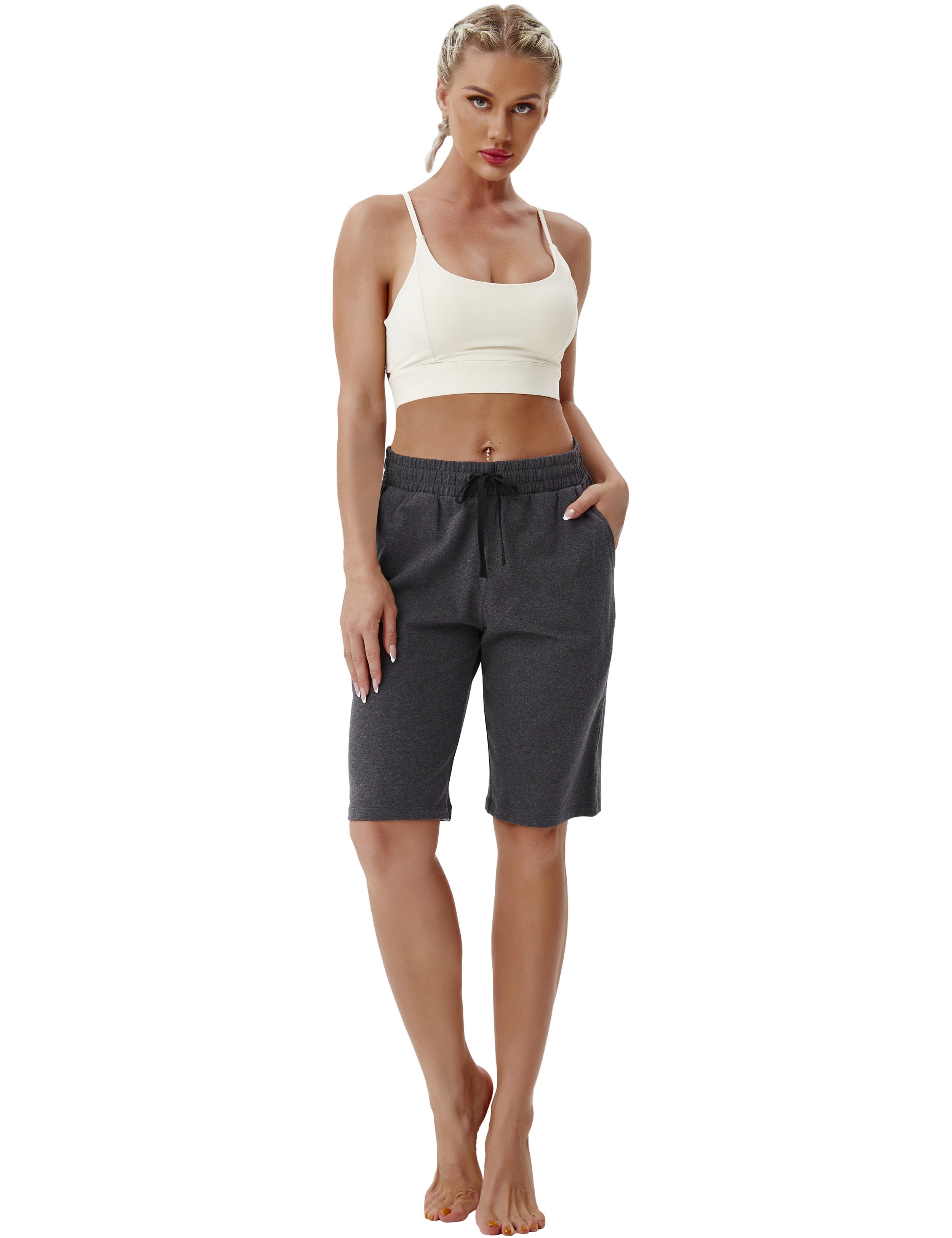 10" Joggers Shorts heathercharcoal_Plus Size
