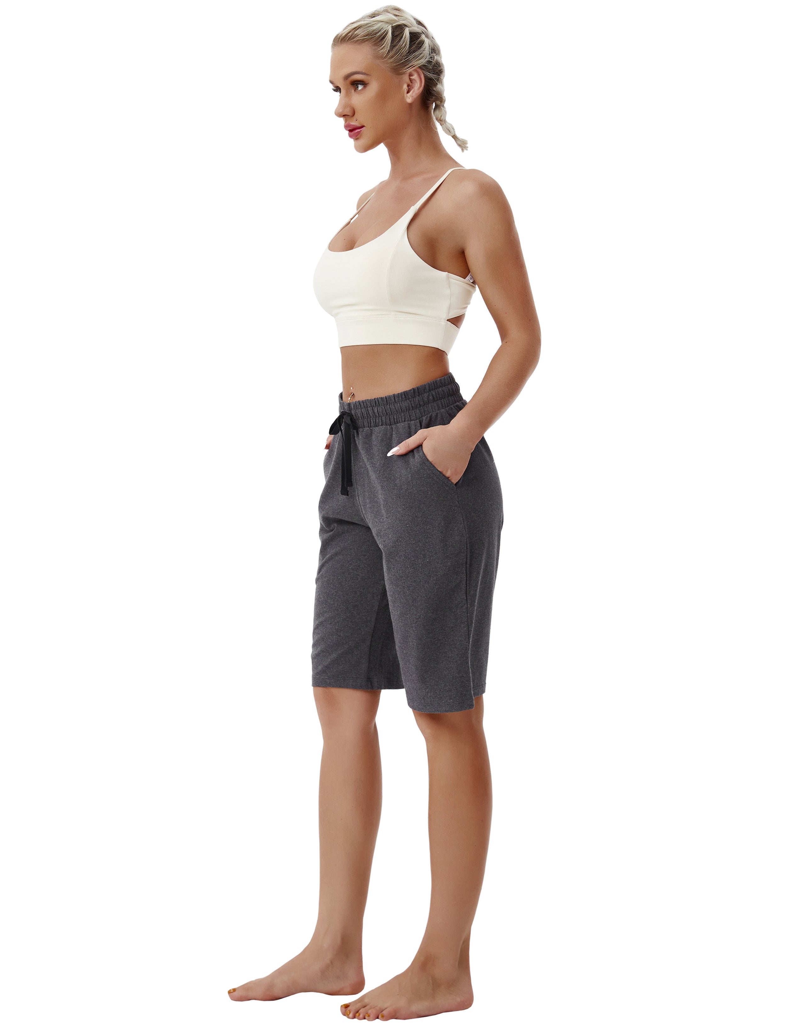 10" Joggers Shorts heathercharcoal_Plus Size