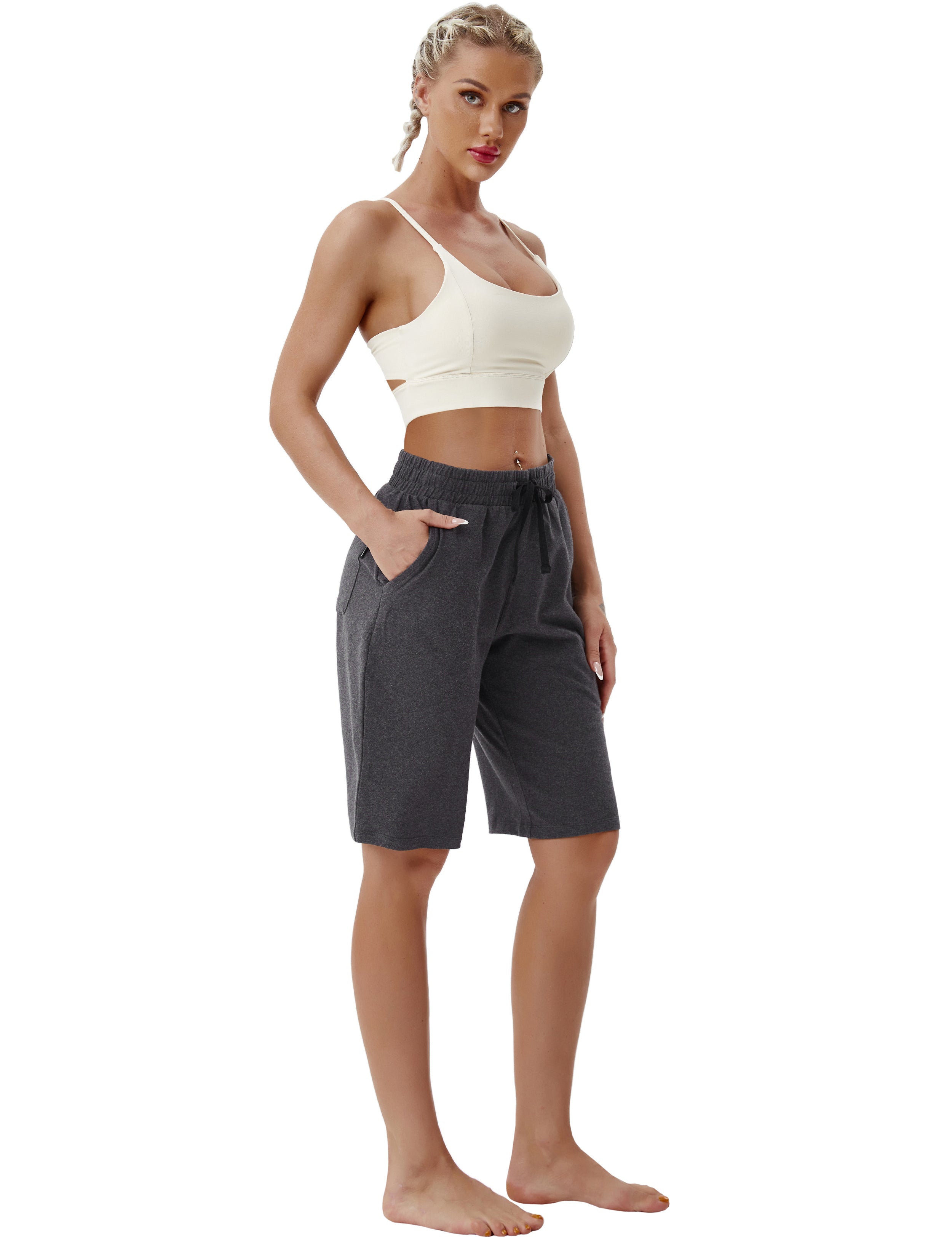 10" Joggers Shorts heathercharcoal_Plus Size
