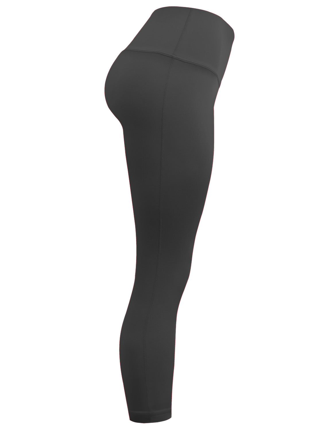 22" High Waist Crop Tight Capris shadowcharcoal_yoga