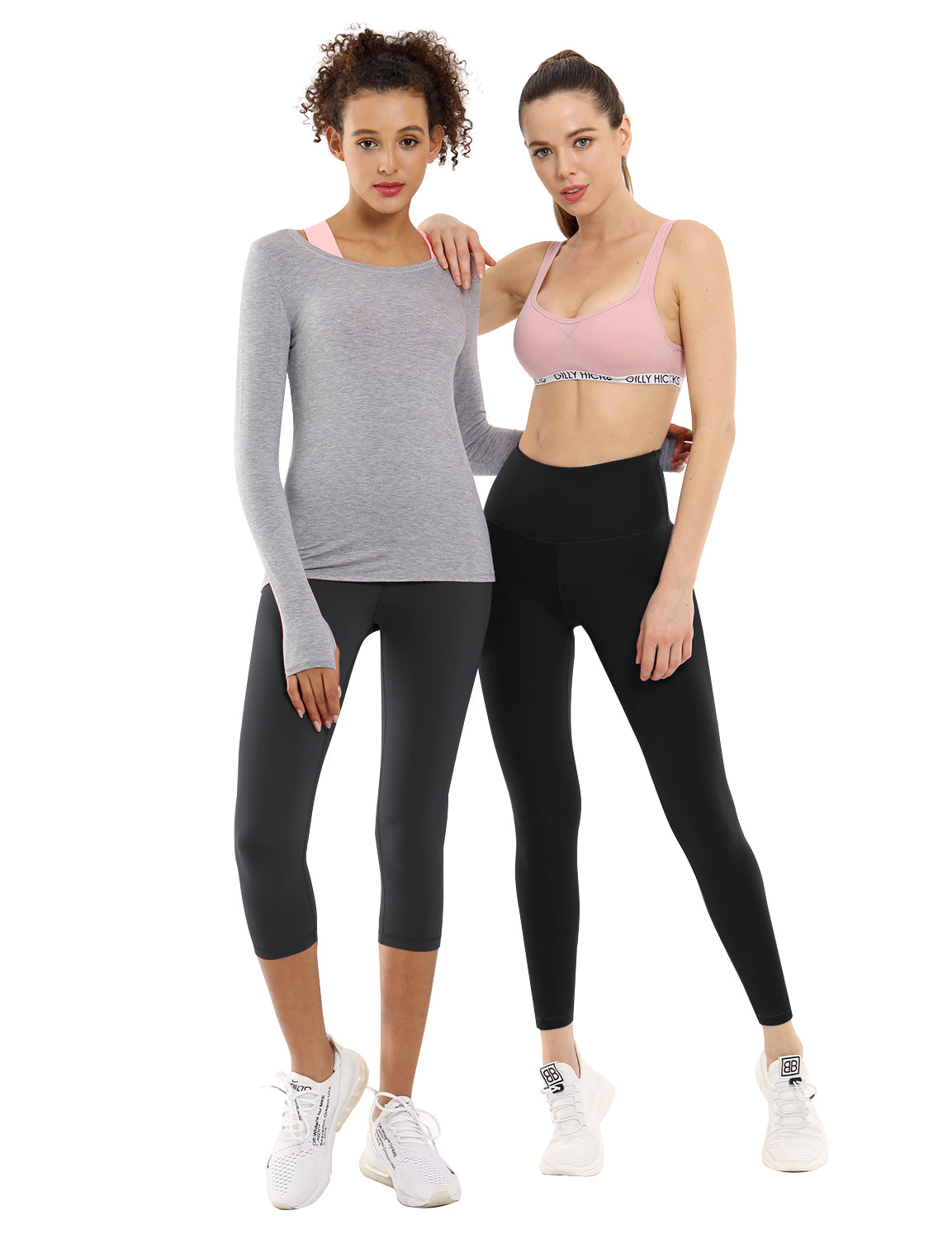 19" High Waist Crop Tight Capris shadowcharcoal_Pilates