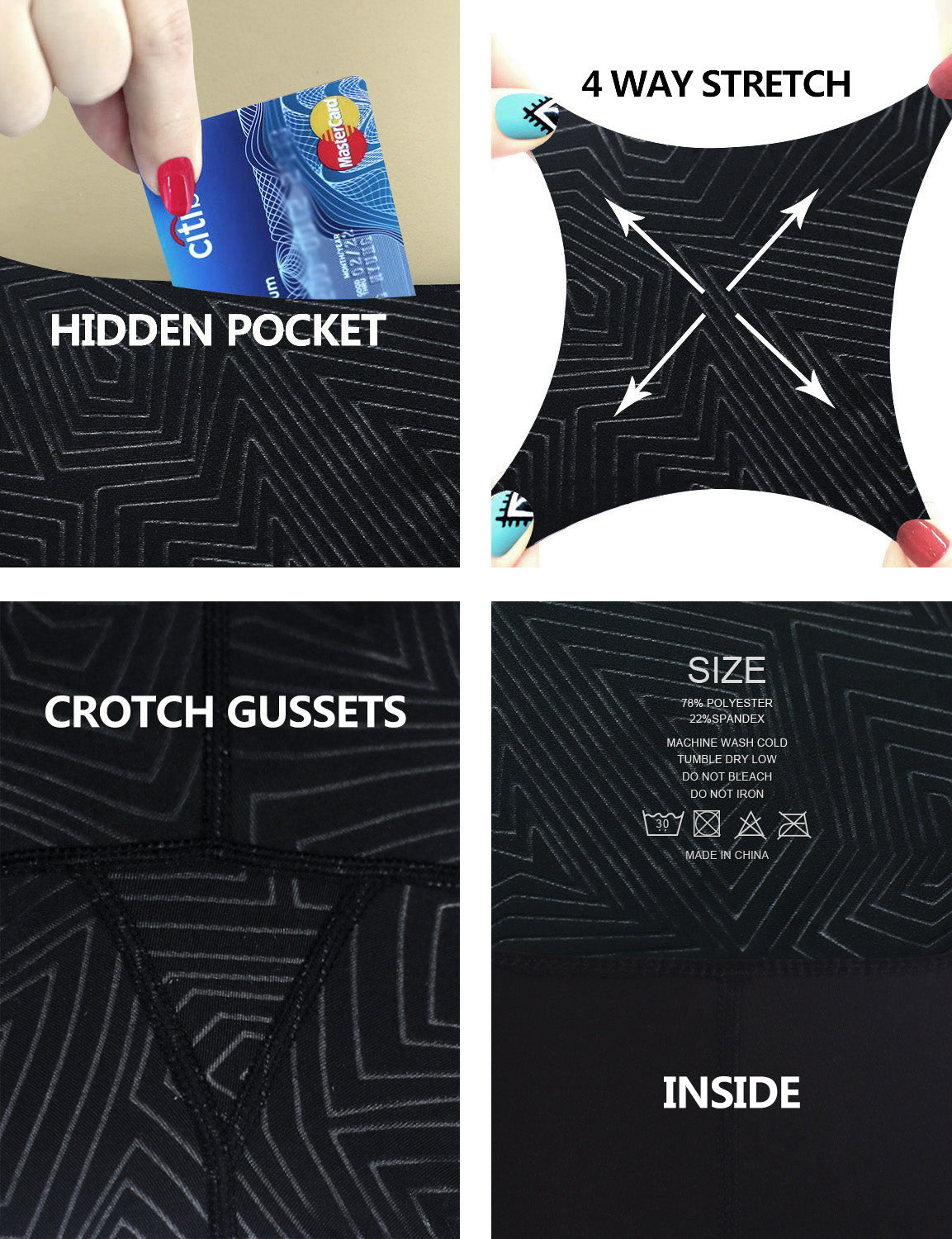 22" inseam 3D Printed Pilates Pants MAZE