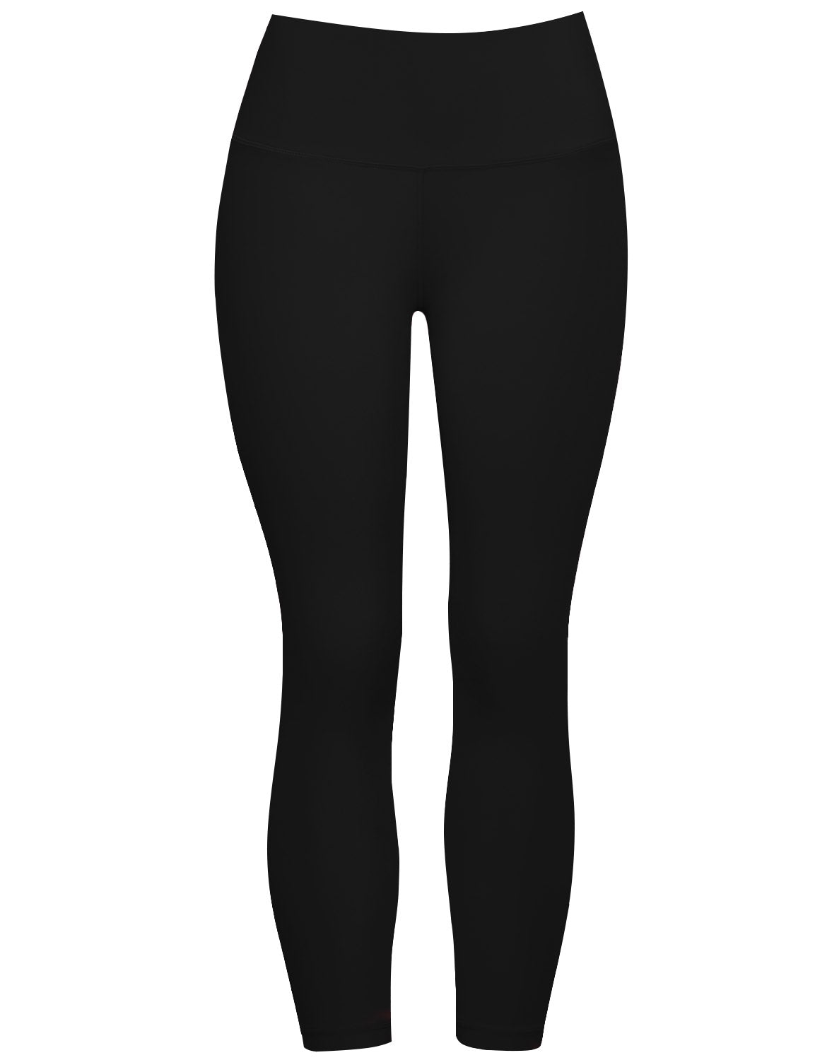 22" High Waist Crop Tight Capris black