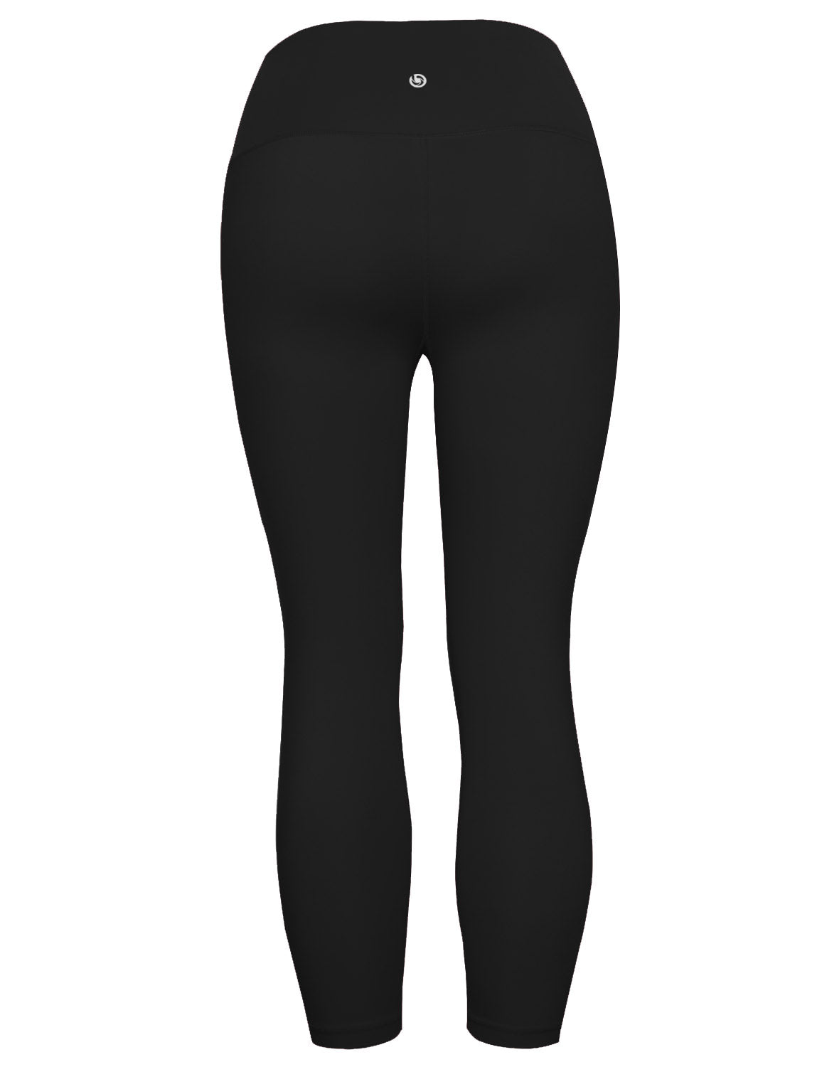 22" High Waist Crop Tight Capris black