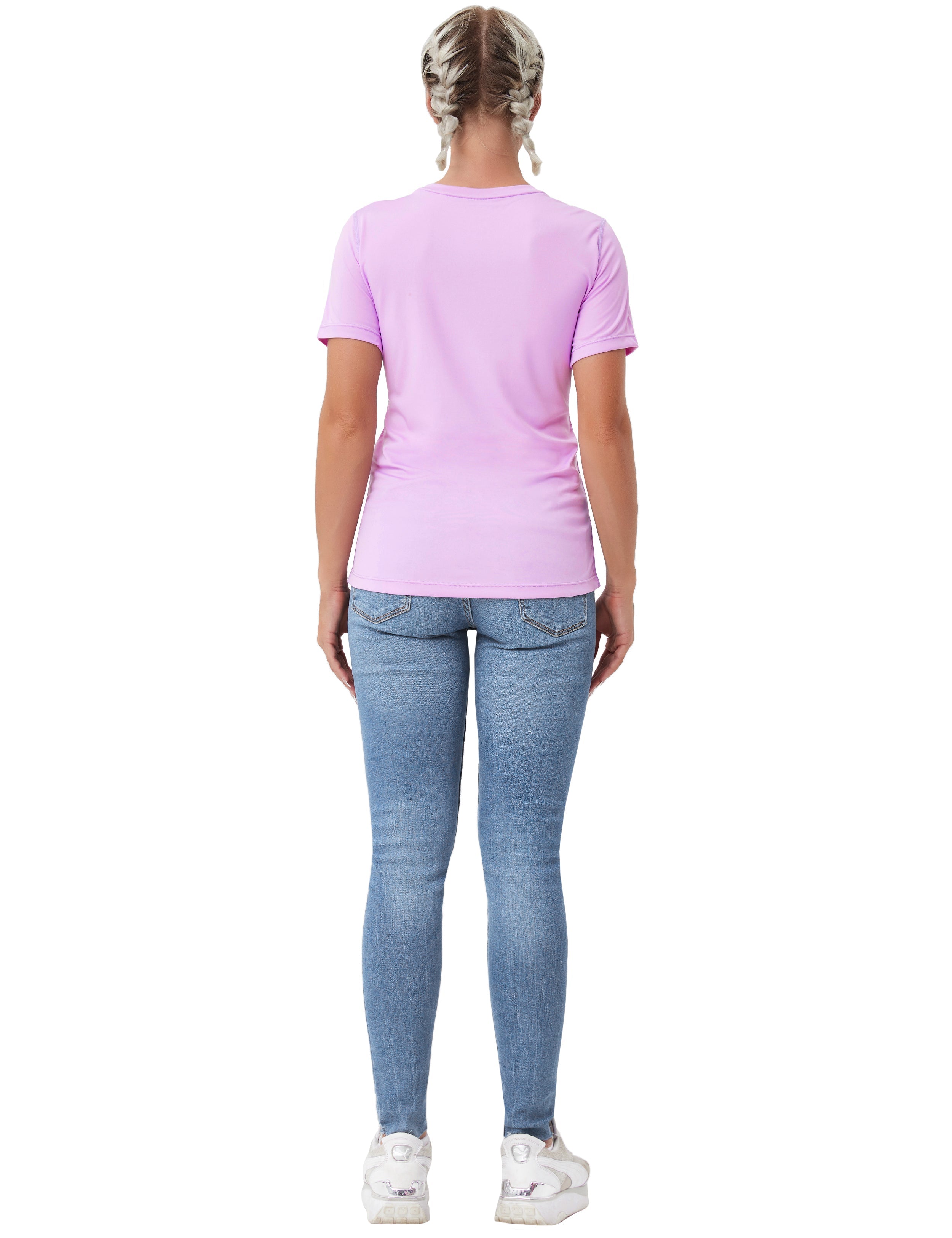 Short Sleeve Athletic Shirts purple_yoga