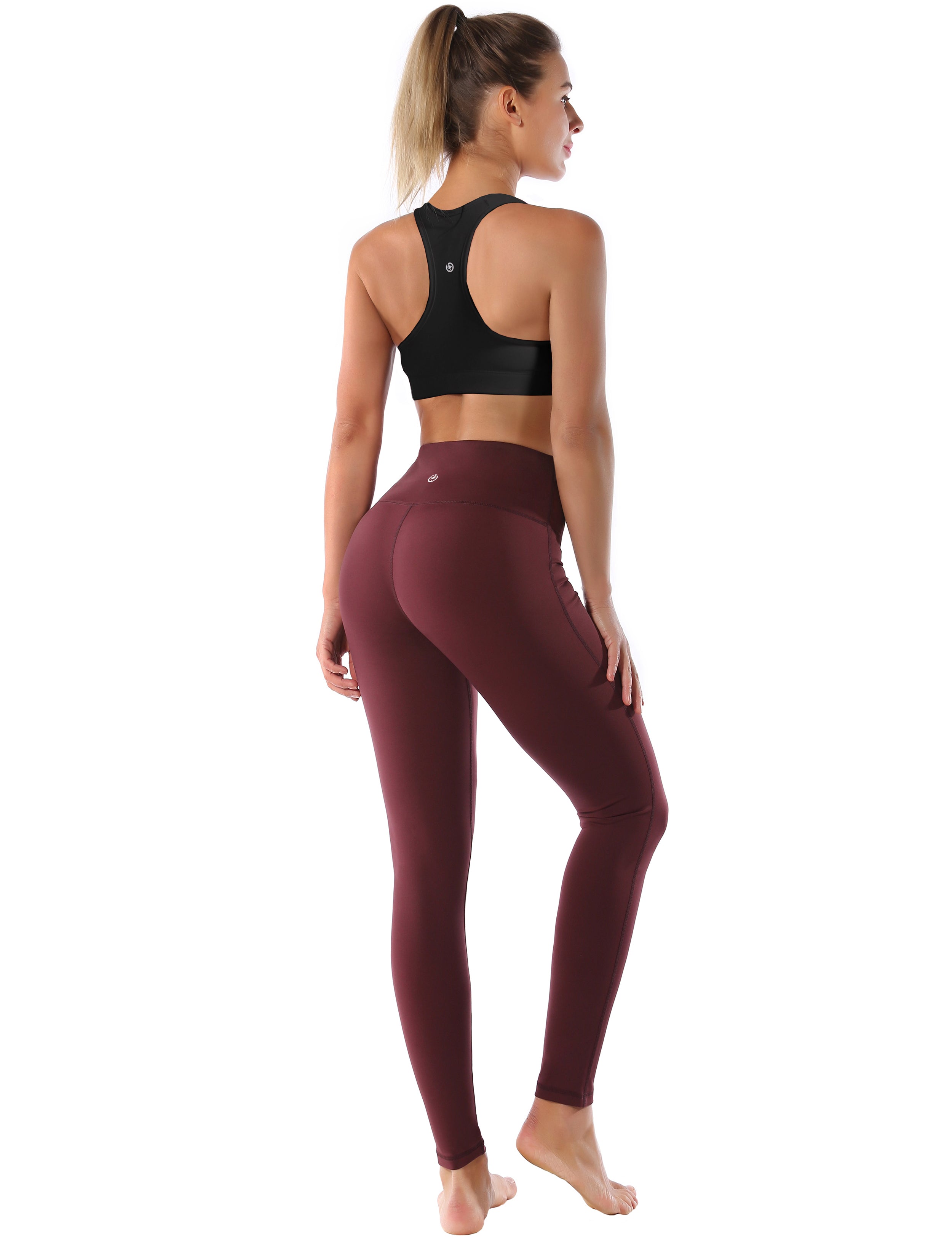 Compression Racerback Sports Bras black ins_Plus Size