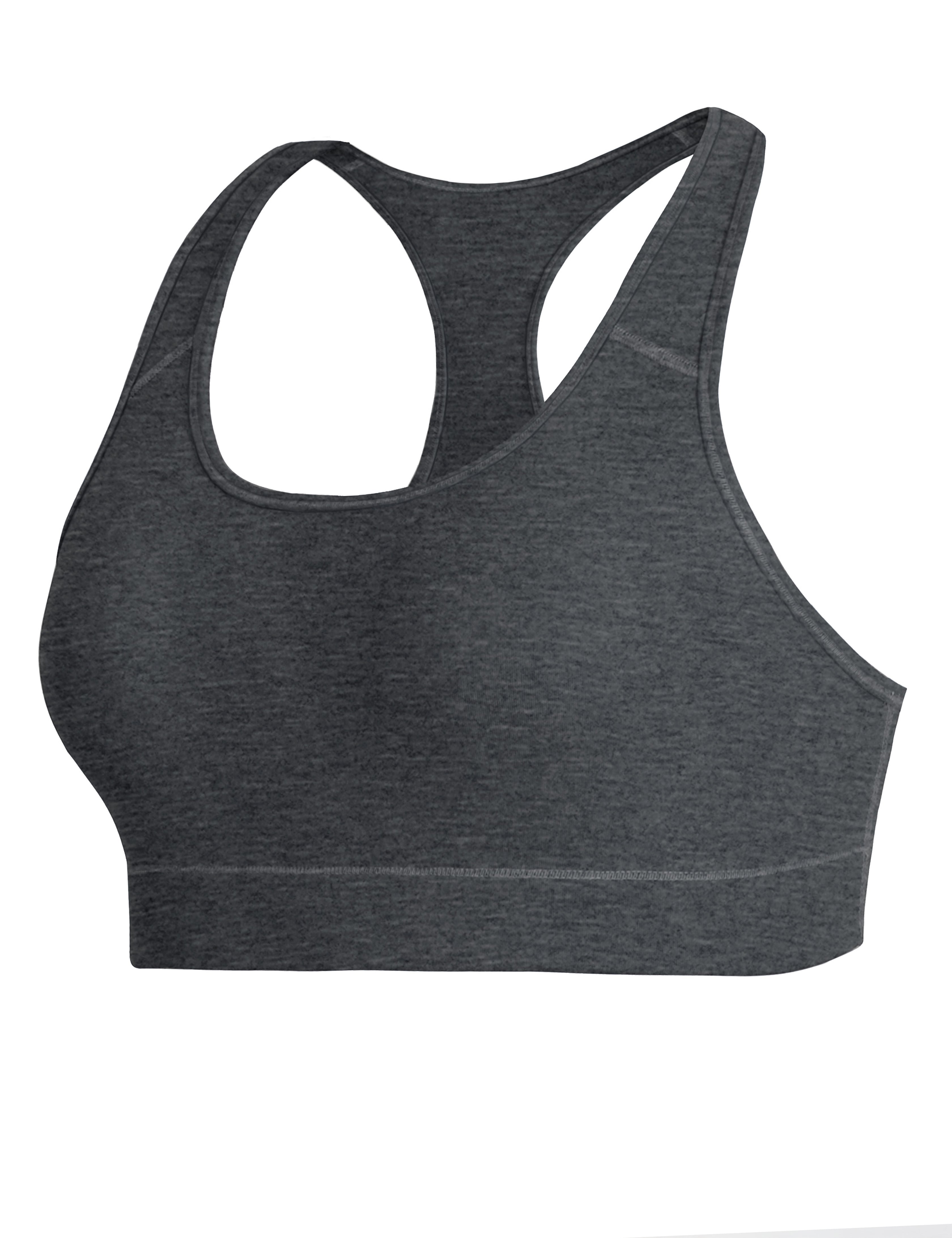Compression Racerback Sports Bras heathercharcoal ins_Plus Size