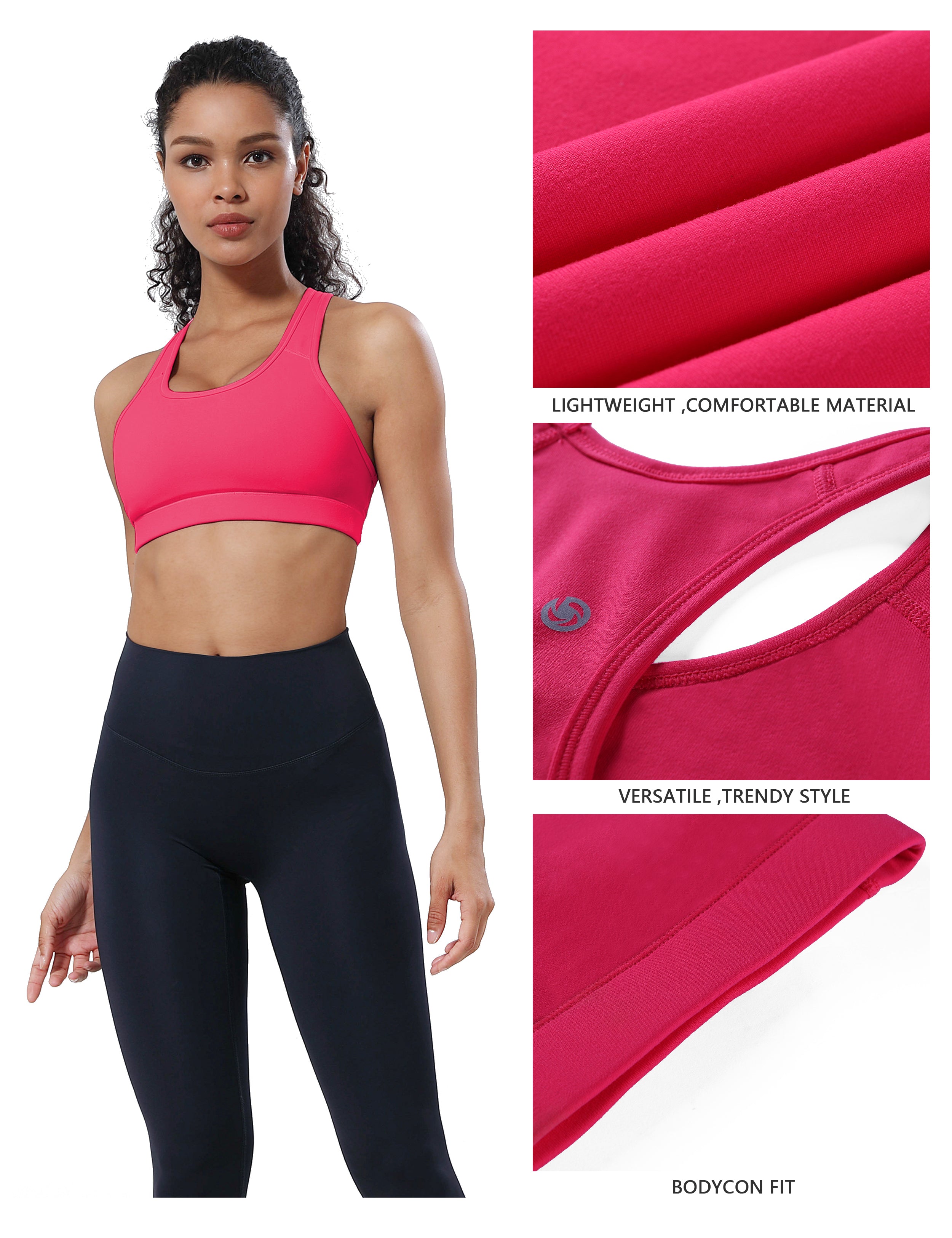 Compression Racerback Sports Bras_Gym