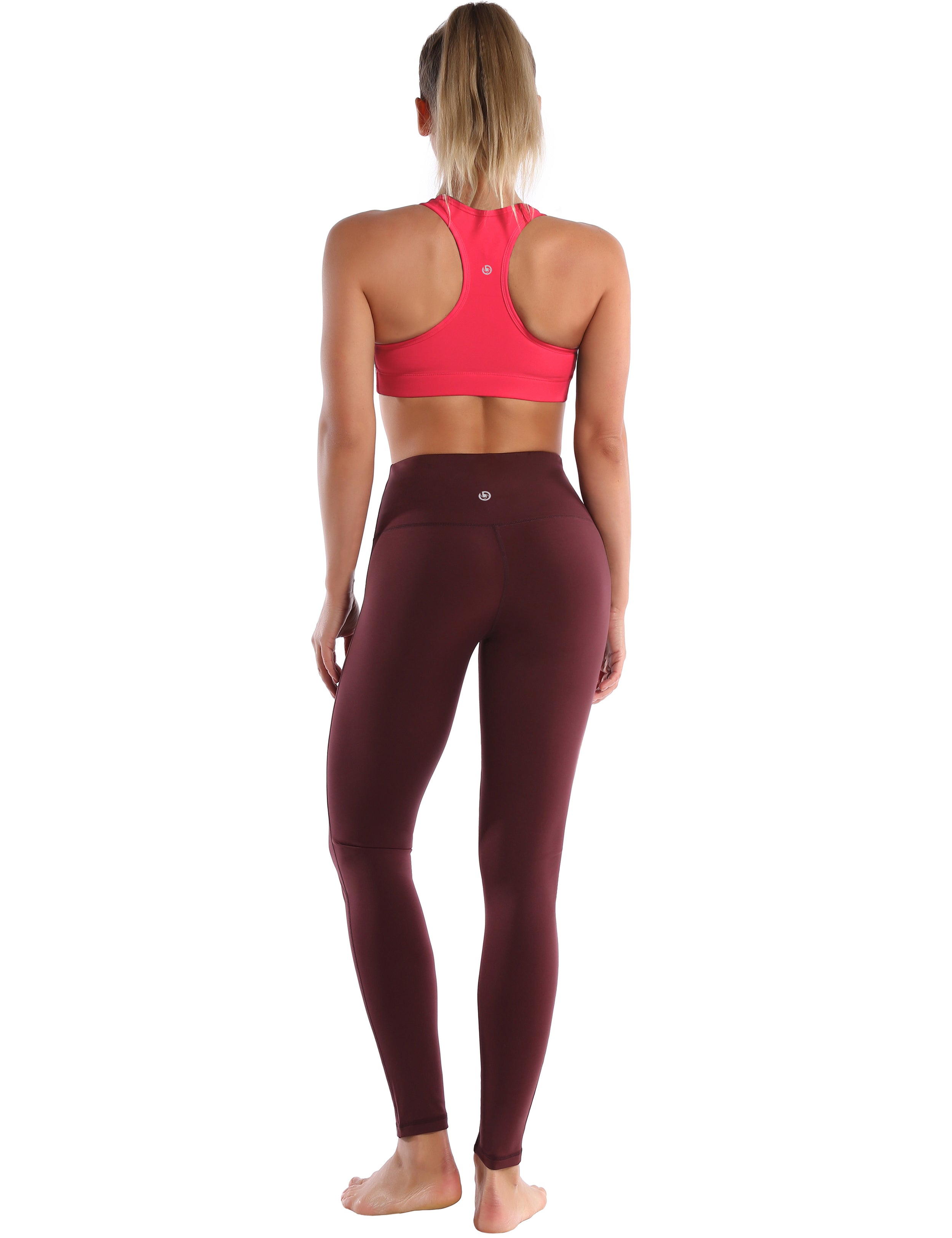 Compression Racerback Sports Bras red_Gym