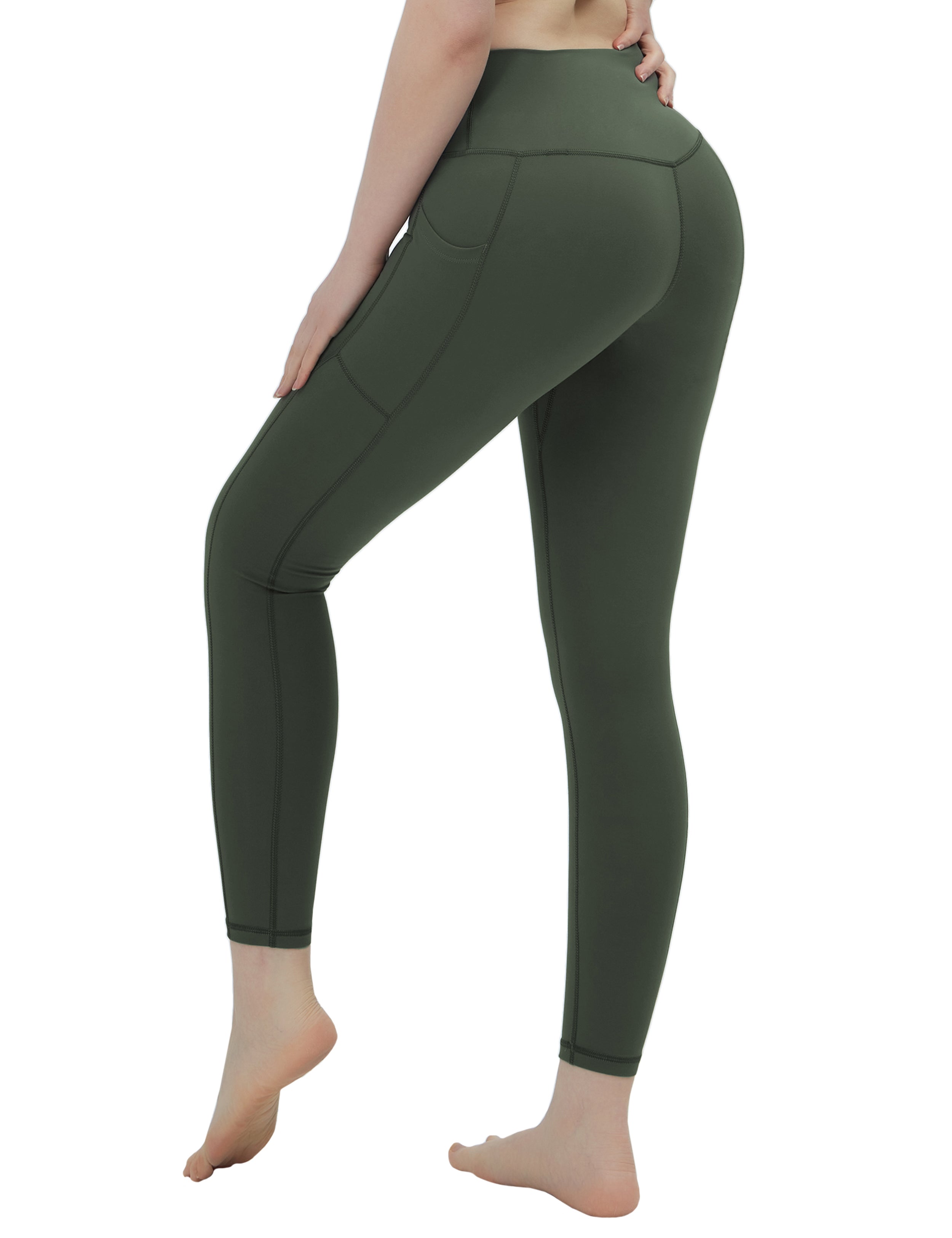 Women's High Waist Yoga Pants 7/8 Length Leggings with Pockets