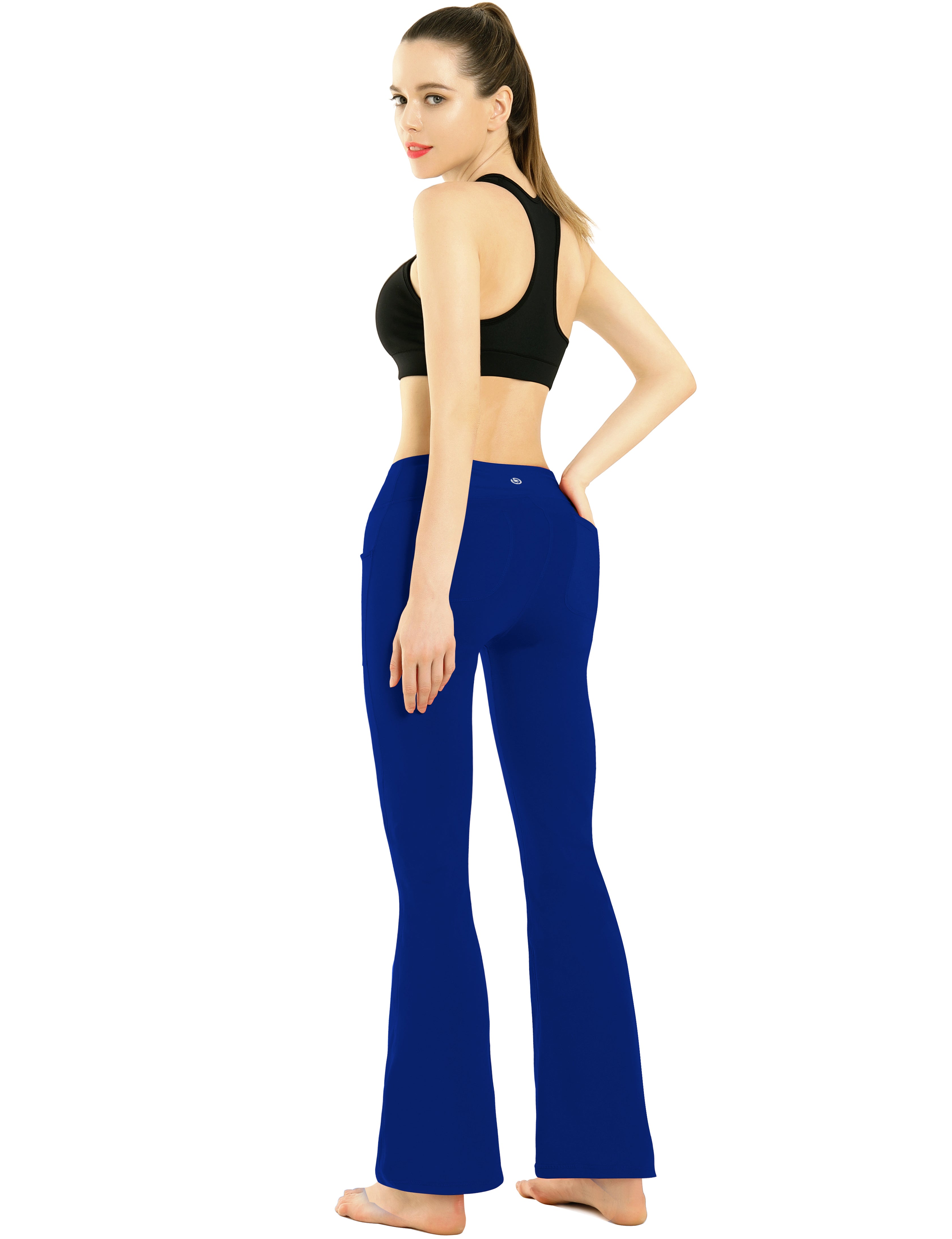 29" 31" 33" 35" Bootcut Leggings with Pockets navy_Plus Size