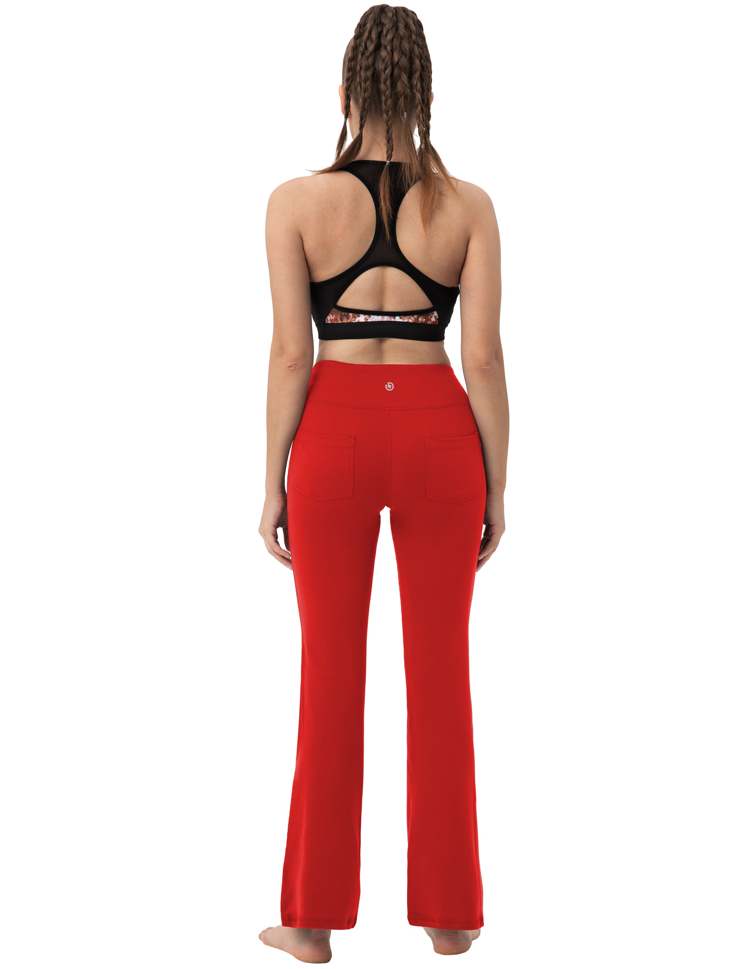 Back Pockets Bootcut Leggings scarlet 87%Nylon/13%Spandex Fabric doesn't attract lint easily 4-way stretch No see-through Moisture-wicking Inner pocket Four lengths