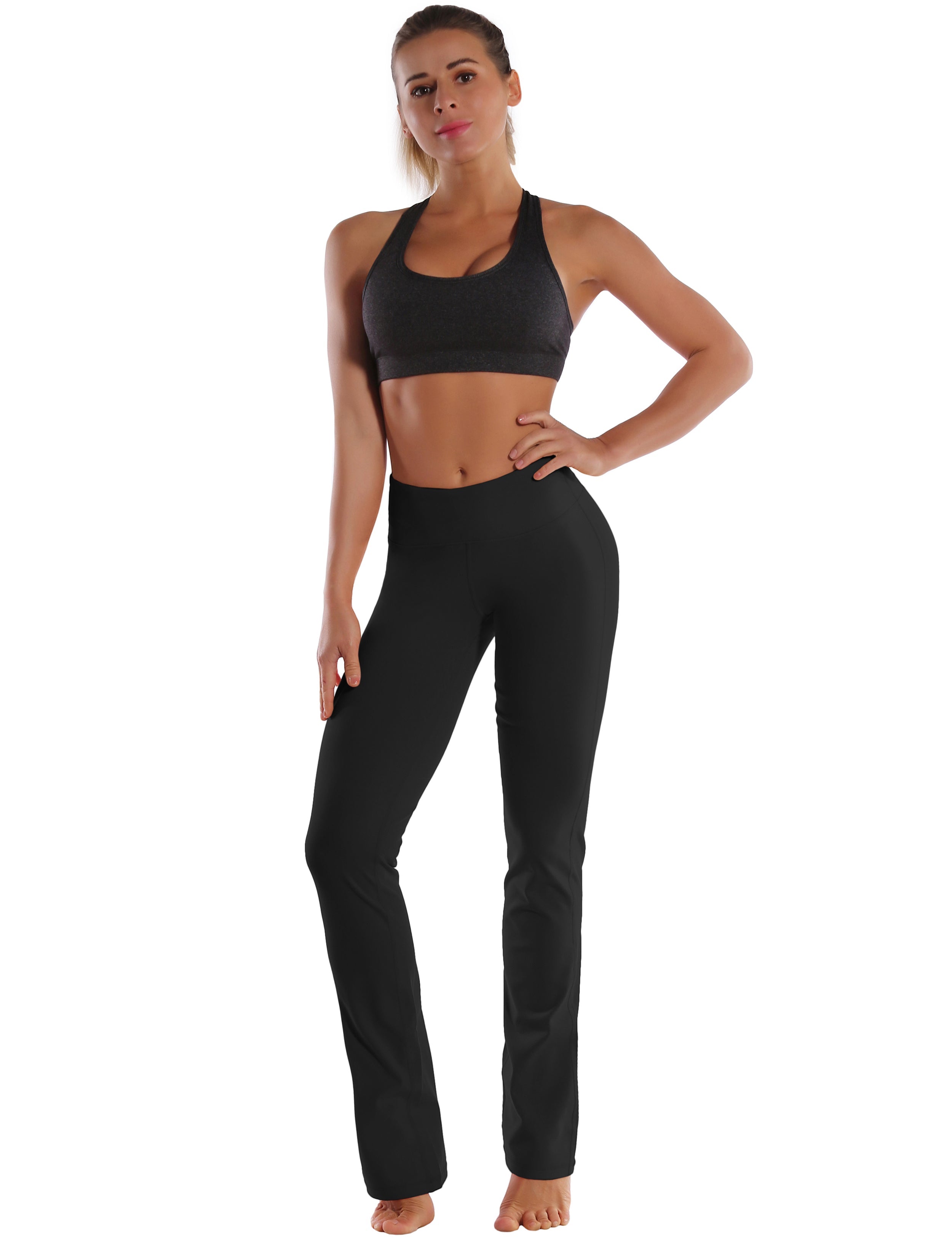 29 31 33 35 Straight Leg Leggings black_Gym – bubblelime